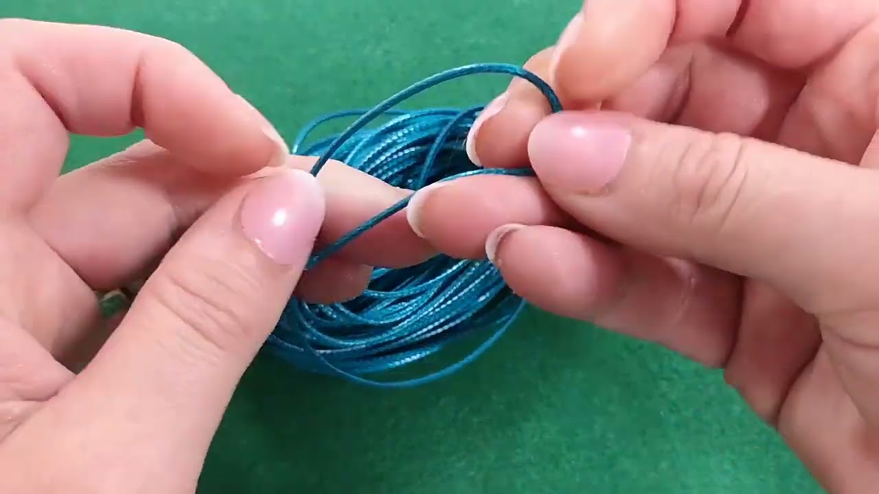 Teal Blue Waxed Polyester String Cord 10M Continuous Length 1.5mm Thick