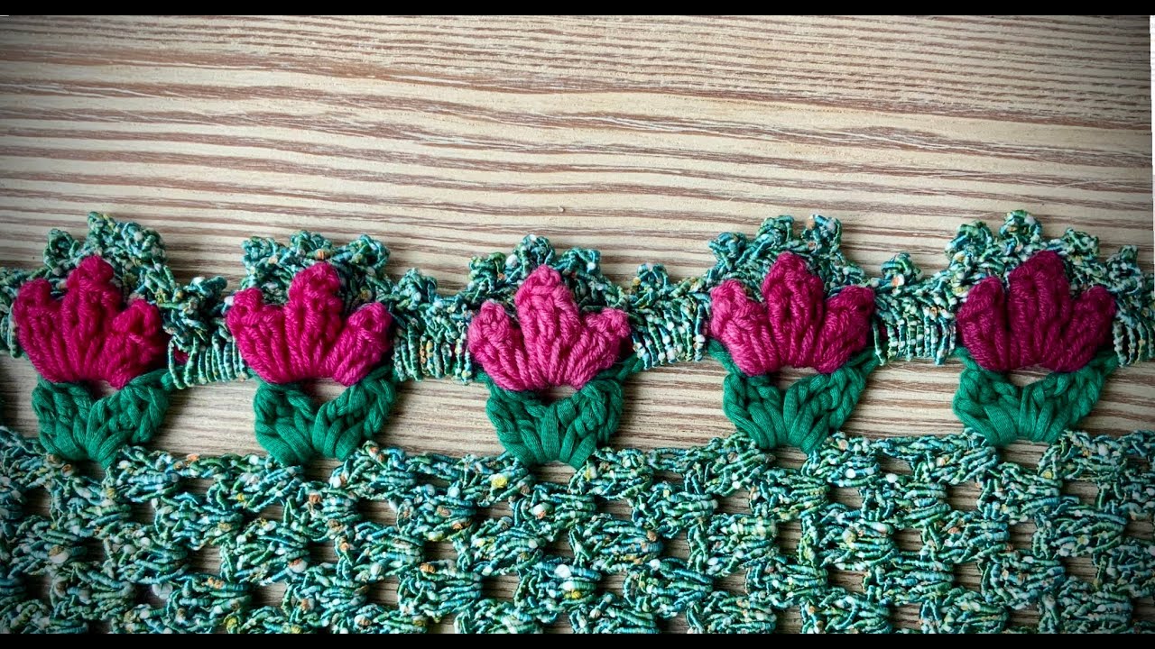 Blumenborte häkeln #häkeln #crochet