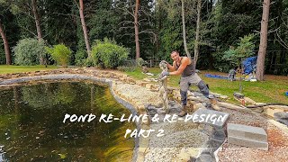 Pond re-line & re-design part 2