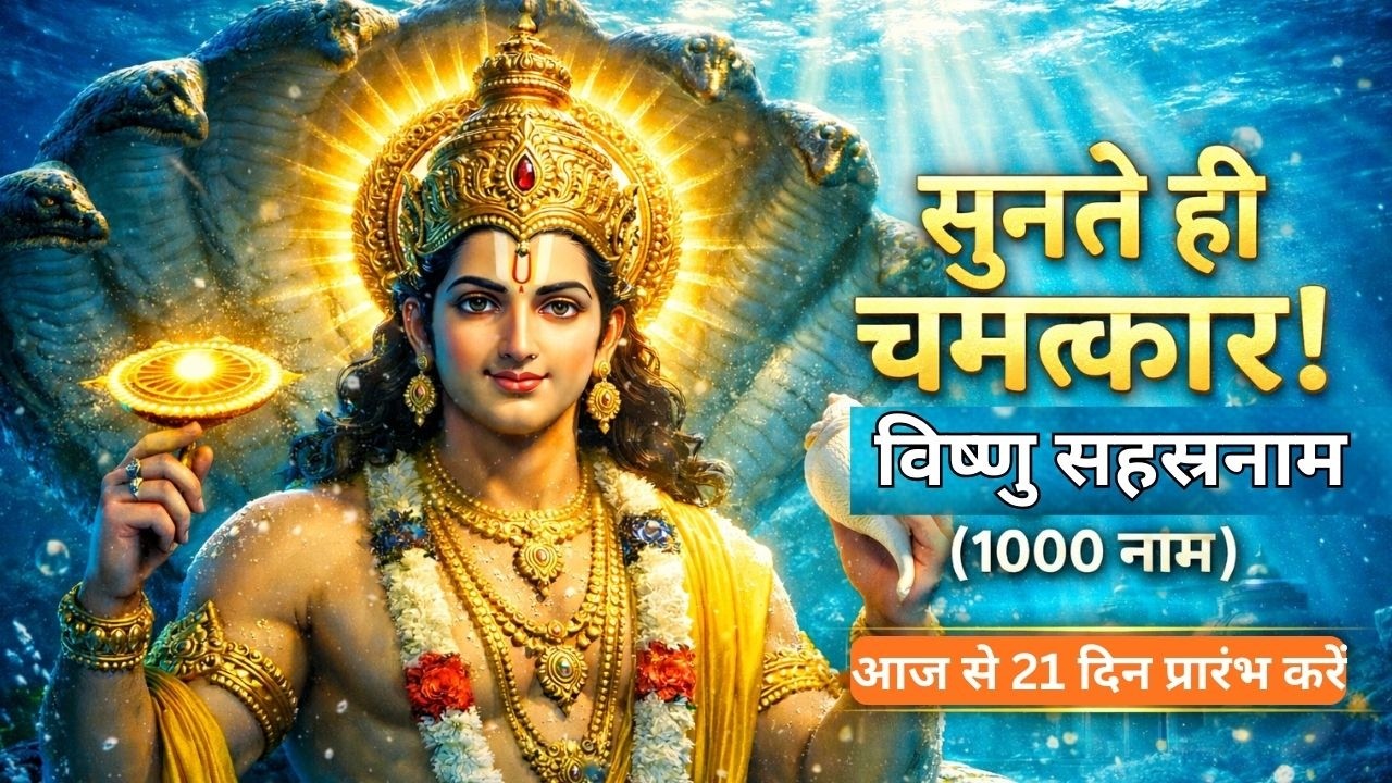 Nonstop Vishnu Sahasranam सुनते ही चमत्कार! 1000 नामों का दिव्य पाठ Vishnu Powerful Mantra