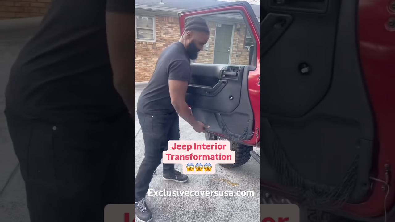 Jeep wrangler interior transformation! Also seat covers form exclusivecoversusa.com