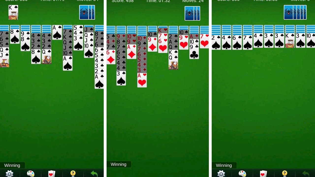 Spider Solitaire - Card Games - Gameplay (by Fantasy Games Ltd)