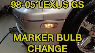 1998-2005 Lexus GS Front Marker Light Bulb Replacement - LED Upgrade