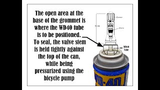 Pressurize an Aerosol Can with a bicycle pump