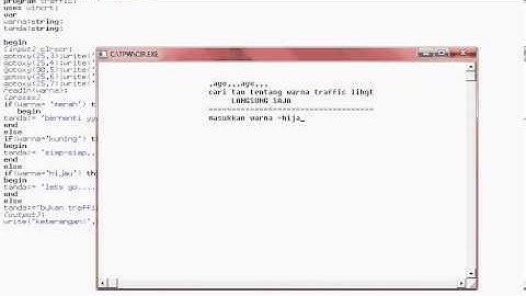 program lampu lalu lintas