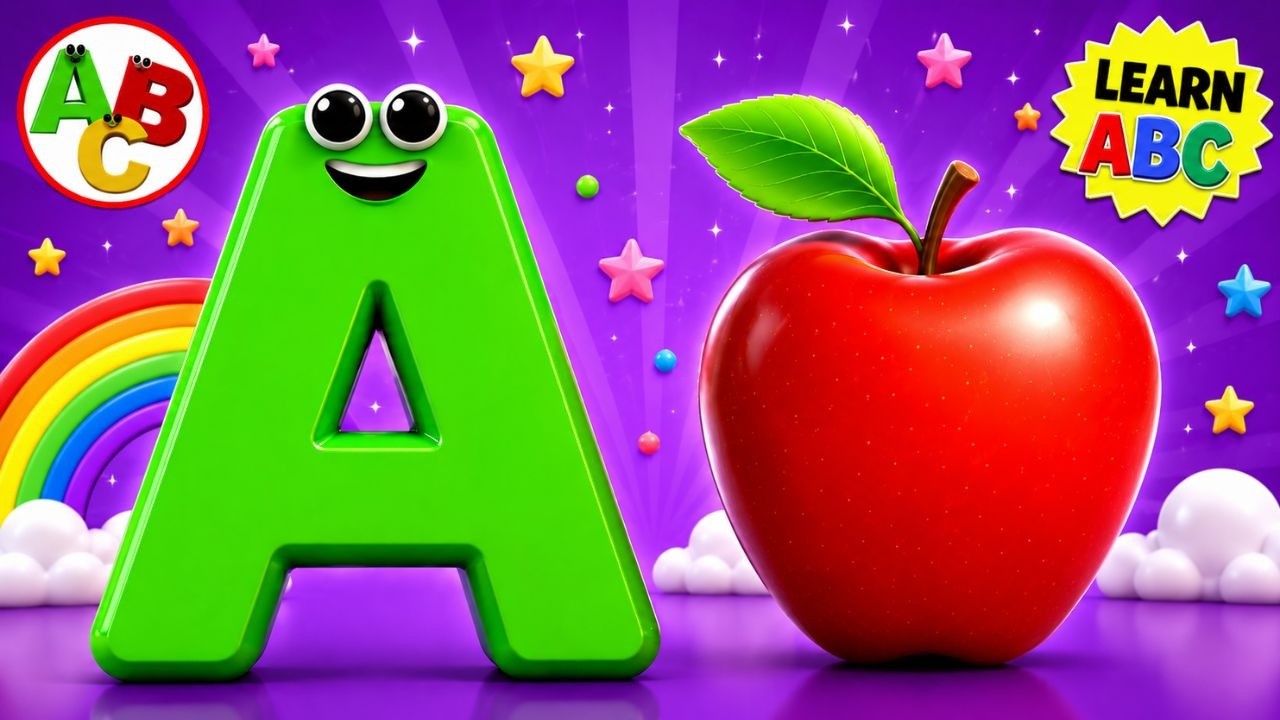 ABC Phonics Song for Kids 🎶 | A is for Apple 🍎 B is for Ball ⚽ | Fun ...