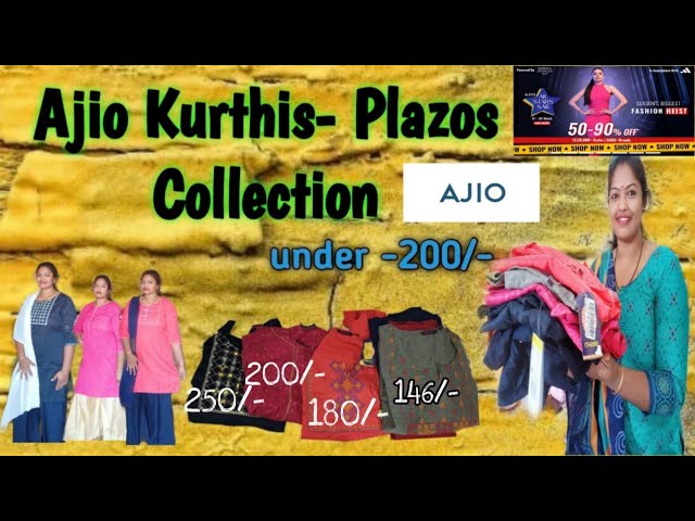 Avaasa Kurti Under Rs 166 | Ajio Kurti Only for Rs 150 | New Coupon code |  COD available |Ajio haul - YouTube