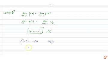 If `f(x)= ax^2-b, |x| lt1 ` and `f(x)=-1/|x|, |x| gt=1` is derivable at `x=1` then find values