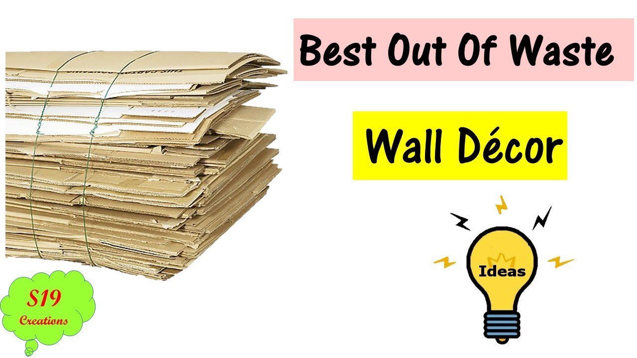 Best out of waste wall decor diy arts and crafts easy Home decor