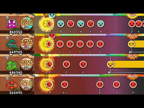 【太鼓の達人】 わら得る2000 全難易度同時再生 （オート）