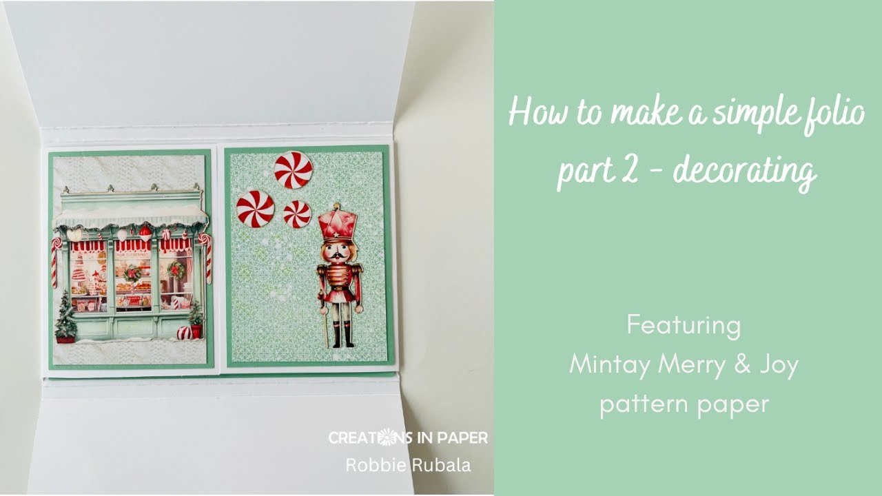 How to make a simple folio part 2 - decorating - YouTube