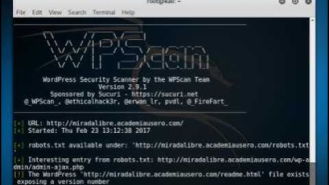 UD0710c Kali Linux Wpscan para vulnerabilidades Wordpress TecnoKursaal