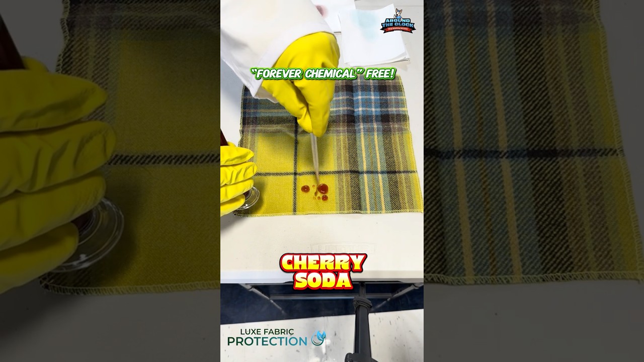 Fiber Protectant vs. Cherry Soda!