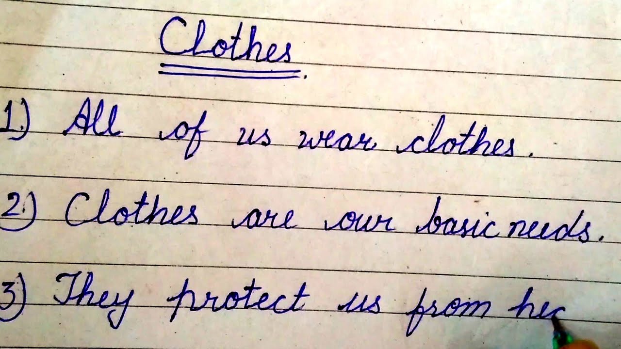 10 lines on clothes || essay on clothes || 10 lines essay on clothes