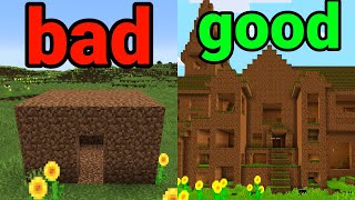 How to make your dirt house better in minecraft
