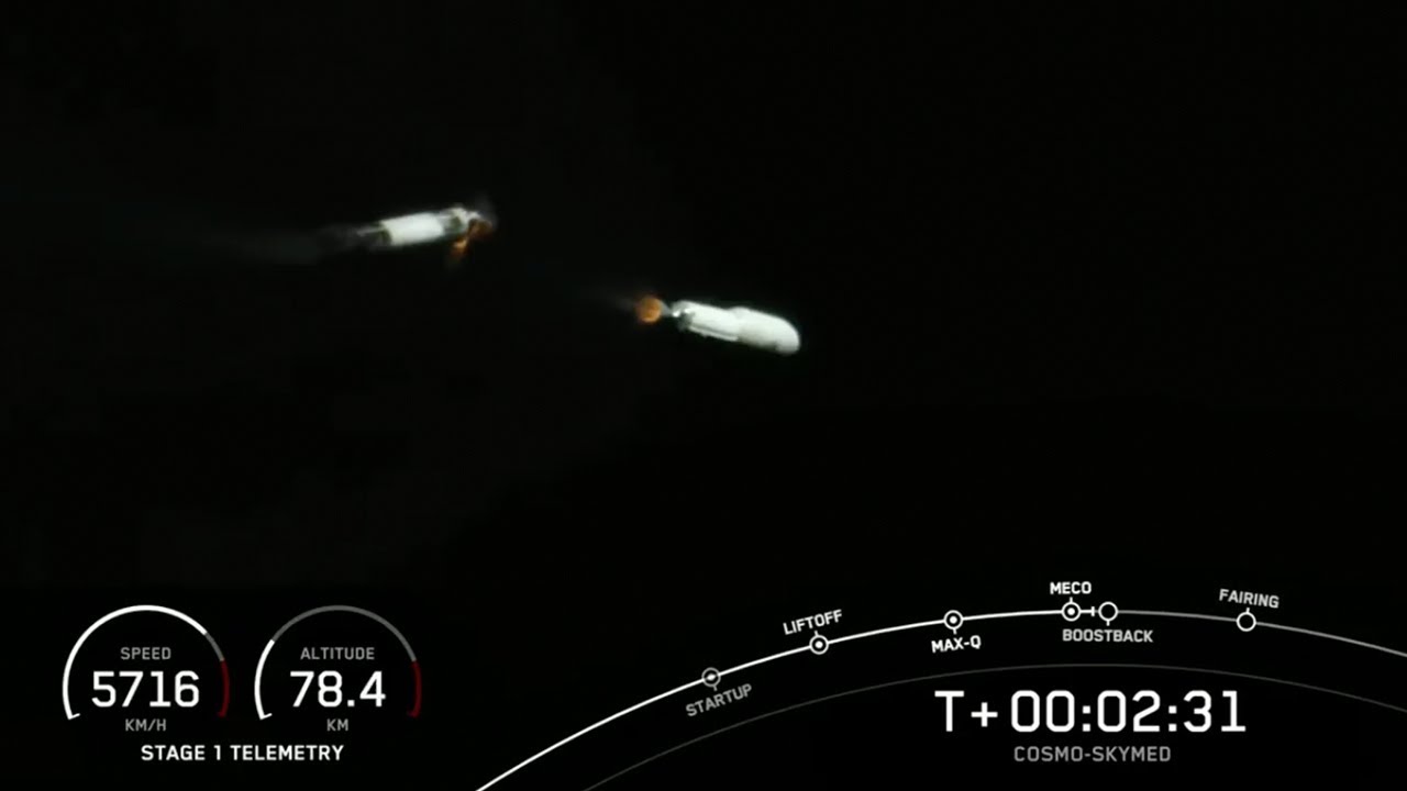 SpaceX launches Italian satellite, nails landing in Florida!