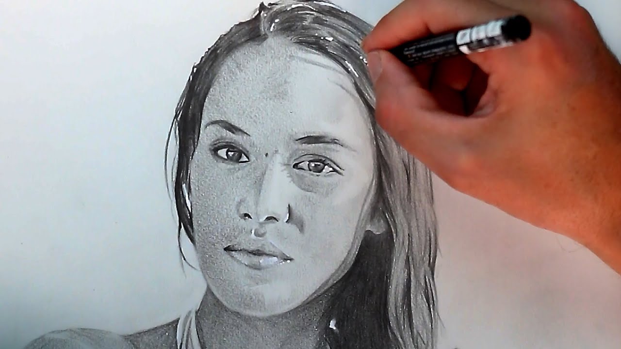 SPEED DRAWING FACE of MISS TAHITI - DRAWING - YouTube