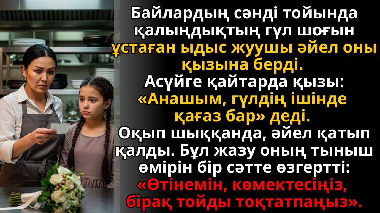 Бай тойда түскен гүл шоғы ыдыс жуушының қолына өтіп, бір қыздың тағдырын өзгертті | Әсерлі әңгіме