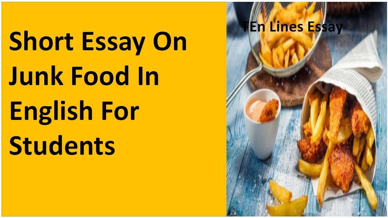 essay on junk food for class 1