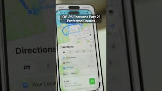 iOS 26 Features Part 21: Preferred Routes #apple #ios26 #ios26features #ios26update #ios26tricks