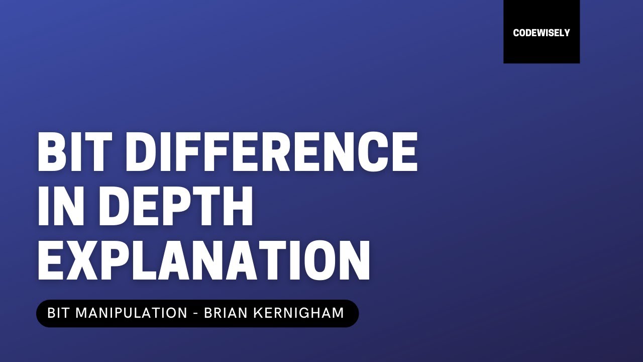 Bit Difference | Brute - Better | GeeksforGeeks | Code Explanation ...