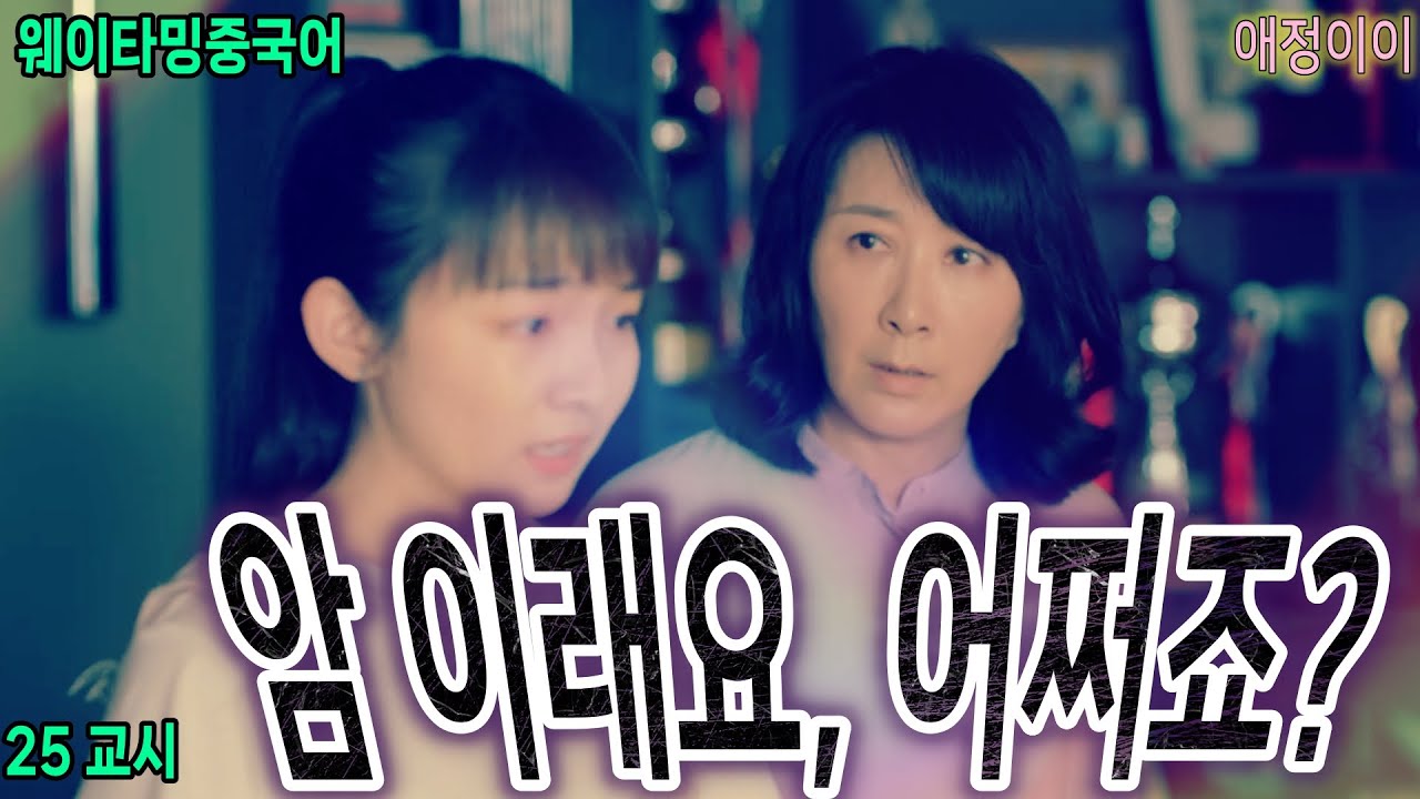 드라마중국어 25교시《爱情而已 애정이이》오직 사랑일뿐  -  부부 싸움은 칼로 물 베기 /  사람은 자연의 법칙(생로병사)을 거스를 수 없다.