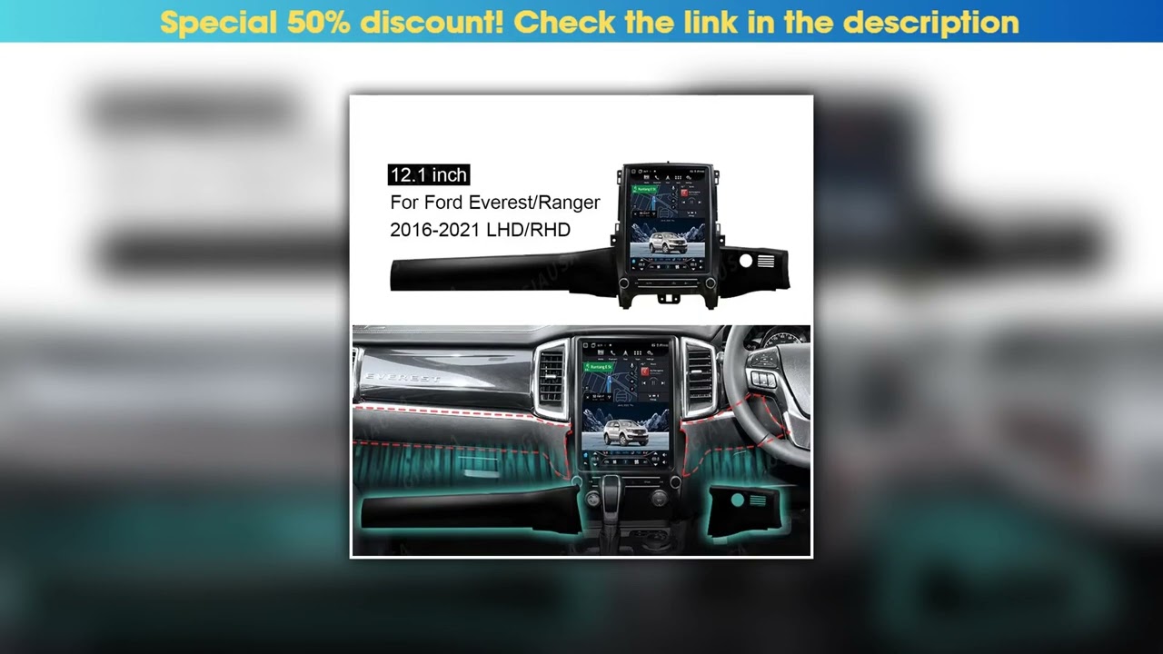 Today Only Android 14 Touch Screen Car Radio Media Player For Ford Ranger/Everest 2015 2016 2017 20