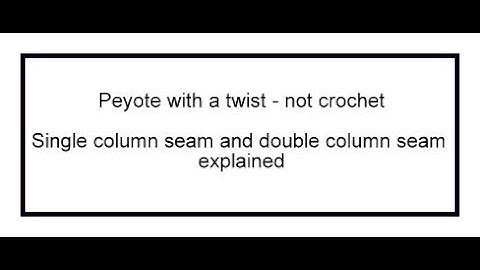 Peyote with a twist - not crochet