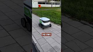 We had some groceries delivered by a robot last week, and it even came with music! 🎶 💃