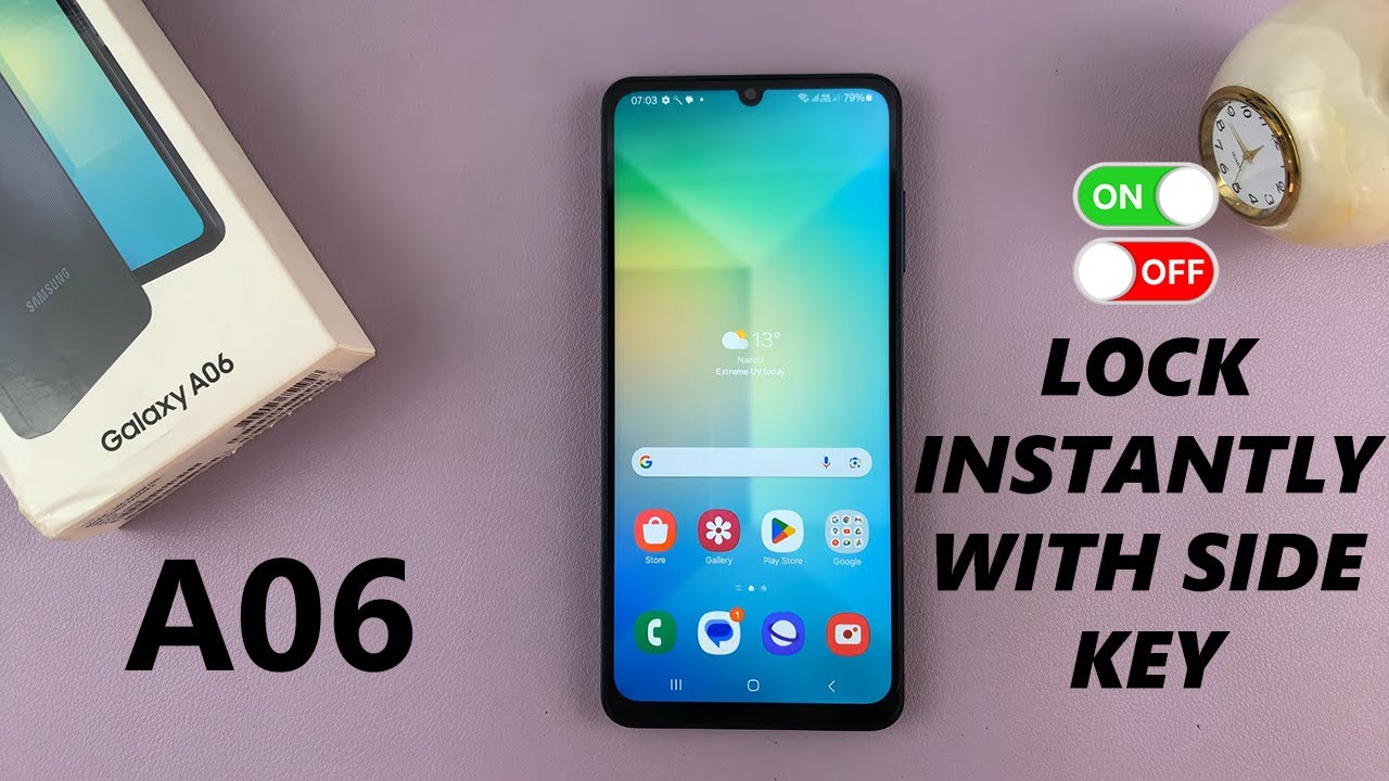 How To Enable / Disable Lock Instantly With Side Key On Samsung Galaxy A06
