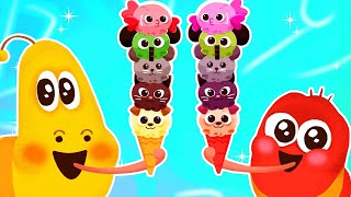 Animals Ice Cream Good Habits For Kids Nursery Rhymes & Children Songs Larva Kids