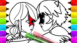 MAGICAL Ladybug and Cat Noir Coloring Book Adventure with Glitter Markers!