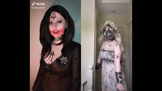 resident evil village Cassandra dimtrescu and Angie in resident evil village