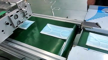 High speed 3 ply disposable face mask earloop welding machine with auto feeder and packing  machine