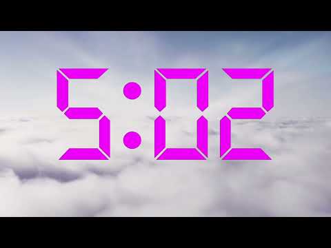 9 minutes countdown timer digital clock sky cloud