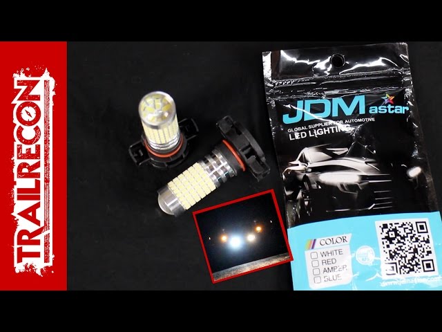 JDM ASTAR 2x 3200lm H11/H16 LED Fog Light Bulbs – 6000K White, 3030 Chips, 12V, 1 Year Warranty
