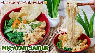 Mie Ayam Jamur  || Cara Merebus Mie Tidak Menggumpal