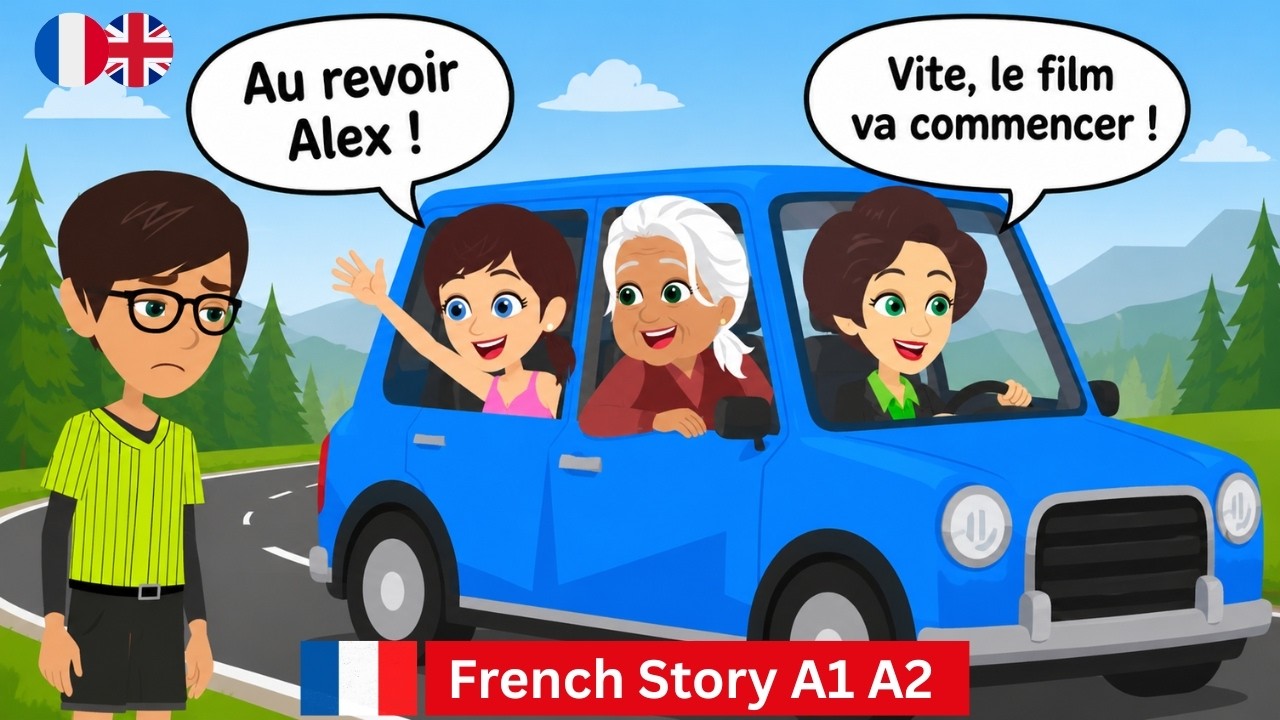 French Story – Le Cinéma | Learn French Daily Situation | French Conversation Practice