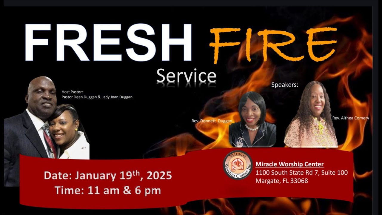 Fresh Fire Service | 11AM Service | January 19, 2025 - YouTube