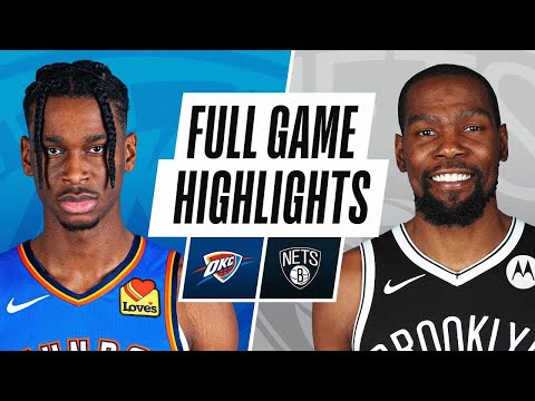 俄克拉荷马雷霆队vs布鲁克林篮网队！NBA常规赛