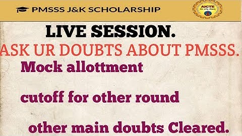 PMSSS/MOCK ALLOTMENT DOUBTS,CUT-OFF RELATED DOUBT/ALL MAIN DOUBTS CLEARED/JOIN & ASK DOUBT/South Boy