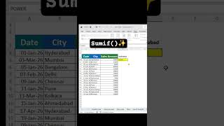 Sum If Formula ✨ #tricks #excel #shorts #trending#viral