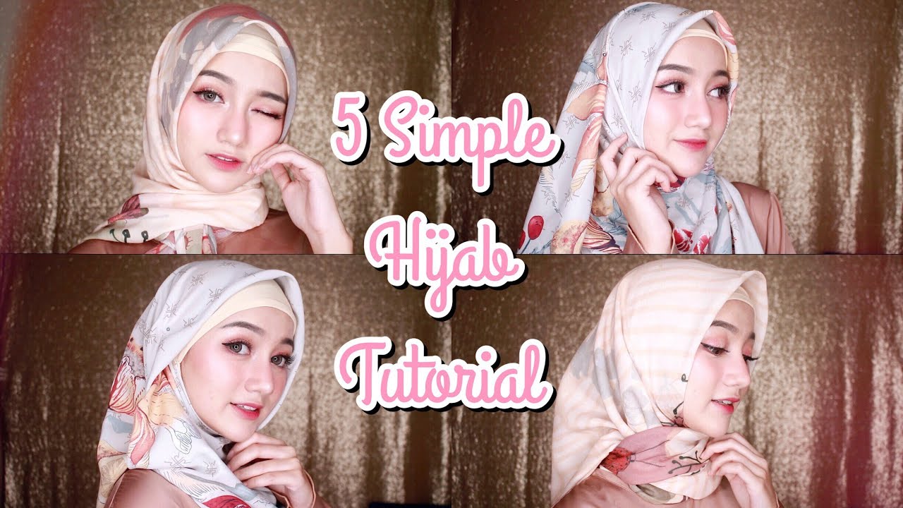 Tutorial Hijab Segi Empat Pesta Simple