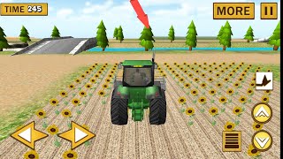 Blocky Forage Plow Farming Harvester Simulator - Walkthrough Sun Flower | Sun Flower Culture Farm | screenshot 2