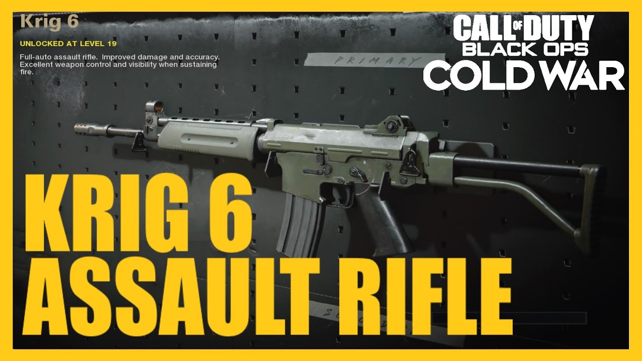 Krig6 Rifle Detailed stats and all the attachments on the Krig 6 | Black Ops Cold ...