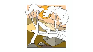 Landscapes coloring pages