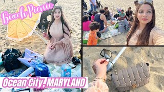 OCEAN CITY MARYLAND, BROADWALK| FAMILY PICNIC AT BEACH| SUMMER VLOGsummerpakistanimomlifeinamerica