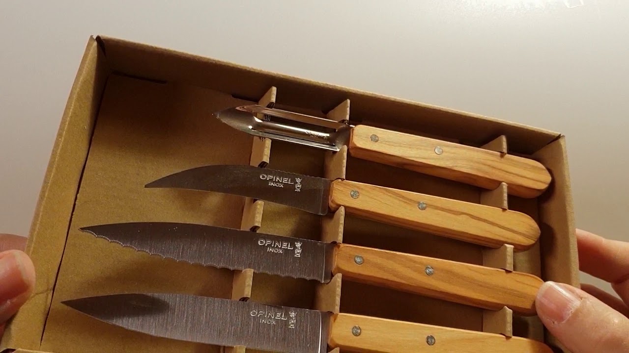 OPINEL Küchenmesser-Set Olive, 4-teilig