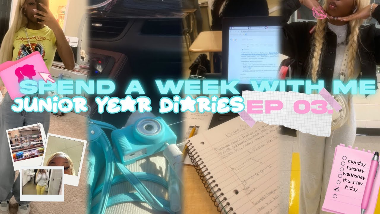 JUNIOR YEAR DIARIES | Spend a week with me! (school vlogs, unboxing, errands, work, etc)