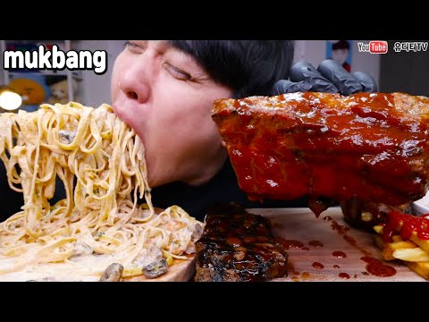 ASMR OUTBACK TOOWOOMBA PASTA &amp;amp; STEAK &amp;amp; <strong>BACK</strong> RIBS 아웃백 투움바파스타 &amp;amp; 짐붐바 스테이크 &amp;amp; 백립 먹방 <strong>REAL</strong> SOUND